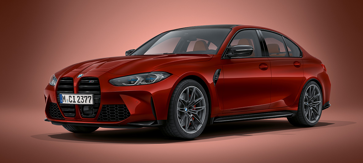 BMW Individual Dravitgrau metallic BMW M3 Limousine G80 2020 BMW M3 Limousine BMW Individual Dravitgrau metallic G80 2020 Dreiviertel-Frontansicht stehend