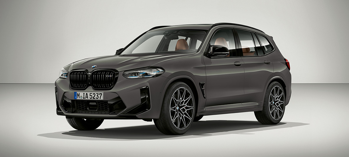 BMW X3 M Individual F97 LCI Facelift 2021 Grigio Telesto Dreiviertelfrontansicht BMW X3 M Individual F97 LCI Facelift 2021 Grigio Telesto Dreiviertelfrontansicht