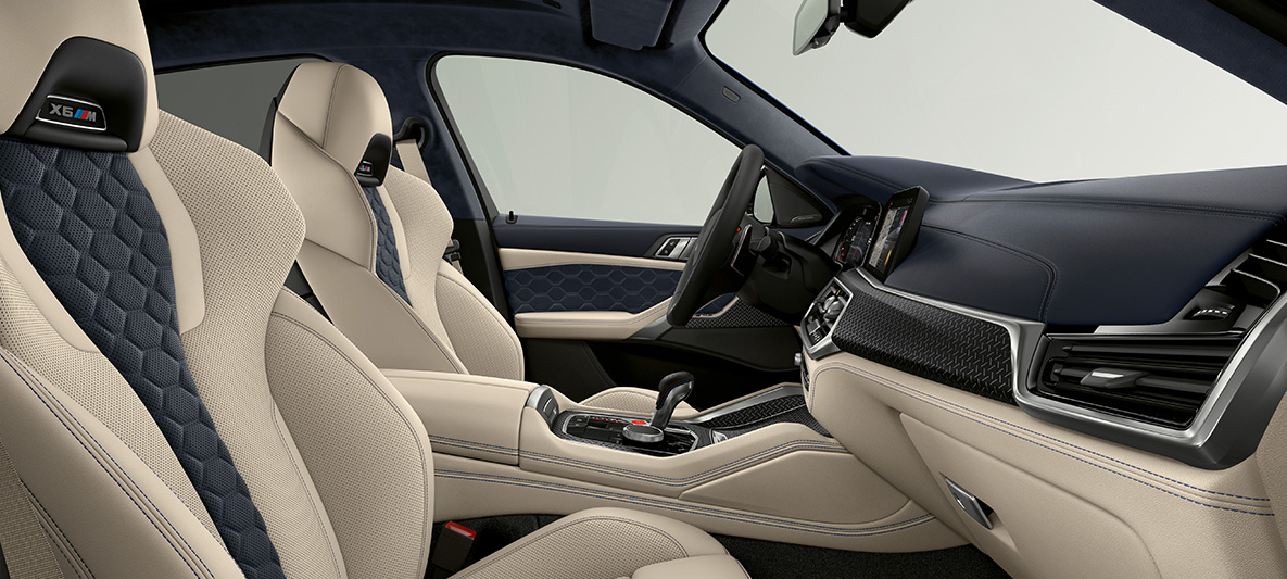 BMW X6 M Individual F96 2020 Innenraum BMW X6 M Individual F96 2020 Innenraum M Multifunktionssitze mit X6 M Logo