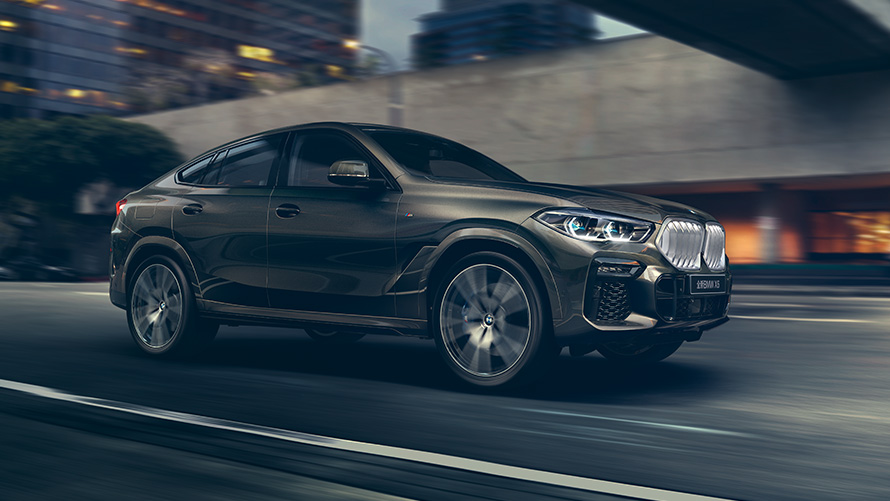 BMW X6 G06 dritte Generation Dreiviertel-Seitenansicht stehend BMW X Modelle BMW X6 G06 dritte Generation Dreiviertel-Seitenansicht stehend