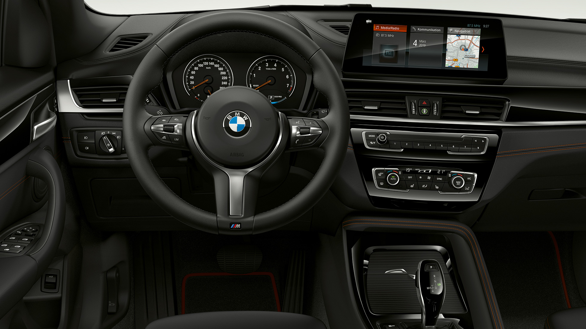 BMW X1, Modell Sport Line, Interieur BMW X1, Modell Sport Line, Interieur mit Blick auf Cockpit