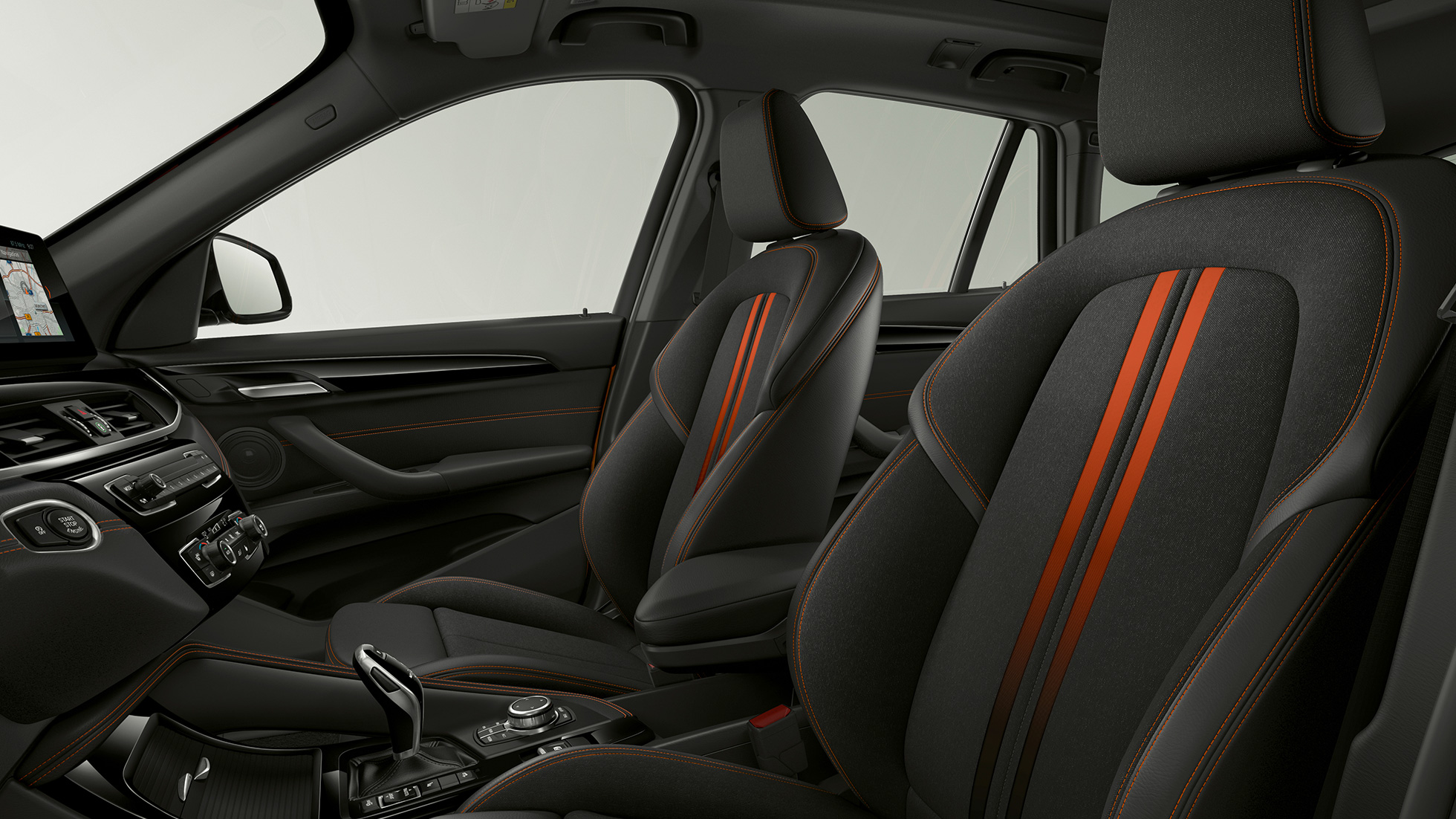 BMW X1, Modell Sport Line, Polsterung BMW X1, Modell Sport Line, Interieur mit Blick auf Polsterung