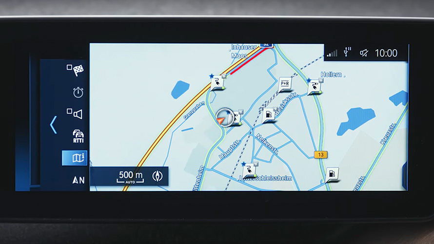 BMW Plug-In Hybrid Navigationssystem BMW Plug-In Hybrid Navigationssystem Nahaufnahme
