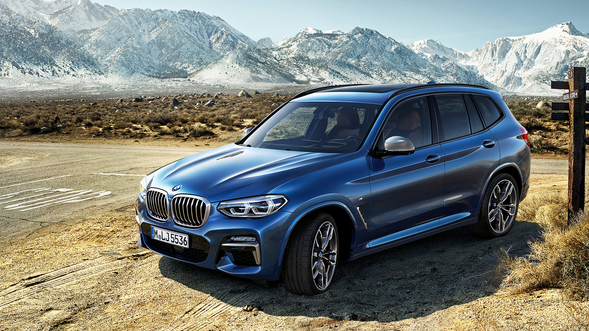 BMW X3 M40i, Dreiviertelfrontschuss im Gebirge BMW X3 M40i, Dreiviertelfrontschuss im Gebirge