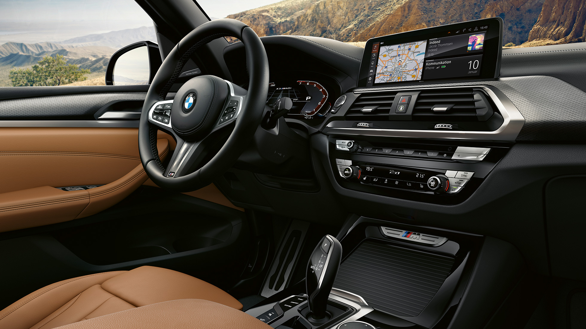 BMW X3 M40i, Lenkrad und Dashboard BMW X3 M40i, Lenkrad und Dashboard