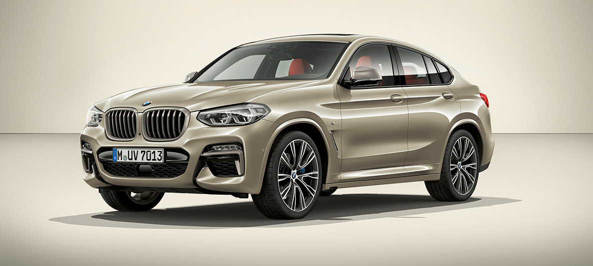 BMW Individual Sonnenstein metallic BMW X4 BMW Individual Kollektion BMW X4 G02 2018 Sonnenstein metallic Dreiviertel-Seitenansicht