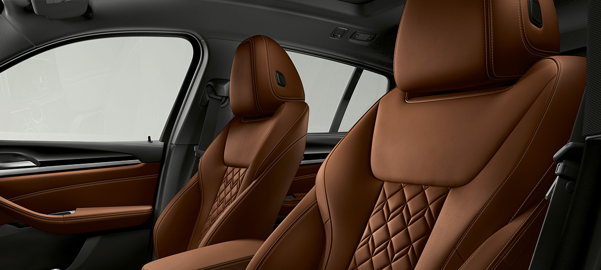 BMW Individual erweiterte Lederausstattung 'Merino' Tartufo BMW X4 BMW Individual erweiterte Lederausstattung 'Merino' Tartufo BMW X4 G02 2018 Interieur