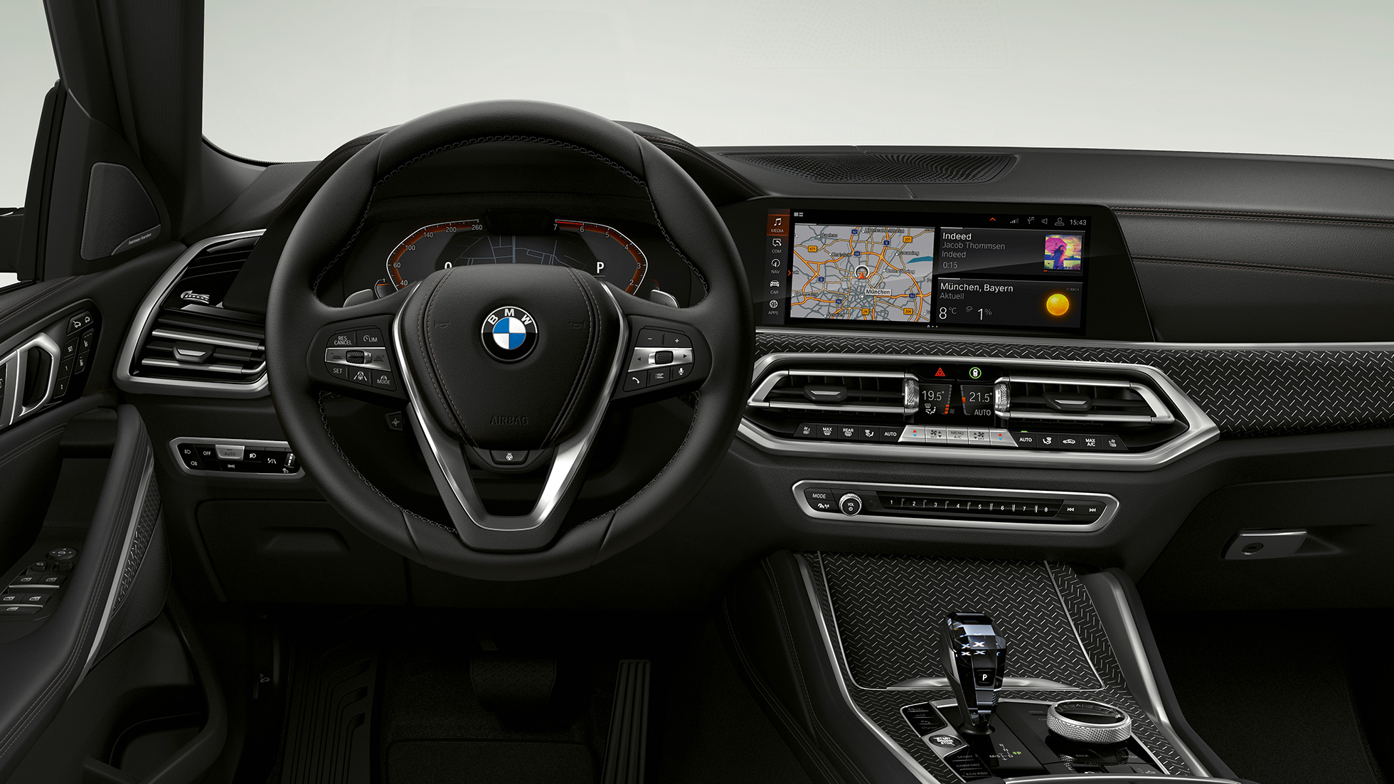 BMW X6 mit BMW xLine, Cockpit. BMW X6 Interieur mit BMW xLine mit Fokus auf das Cockpit.