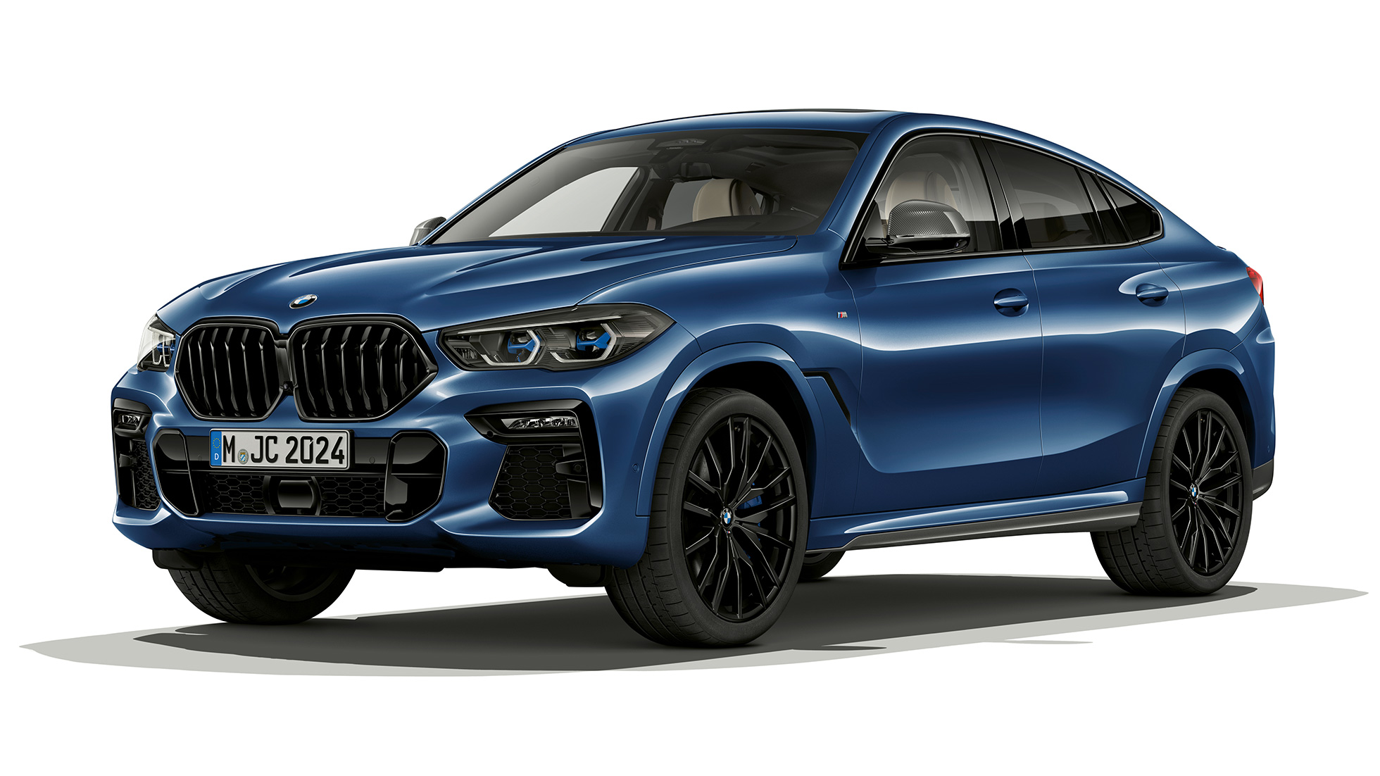 BMW X6 mit M Sportpaket, Exterieur. BMW X6 mit M Sportpaket in Dreiviertel-Front.
