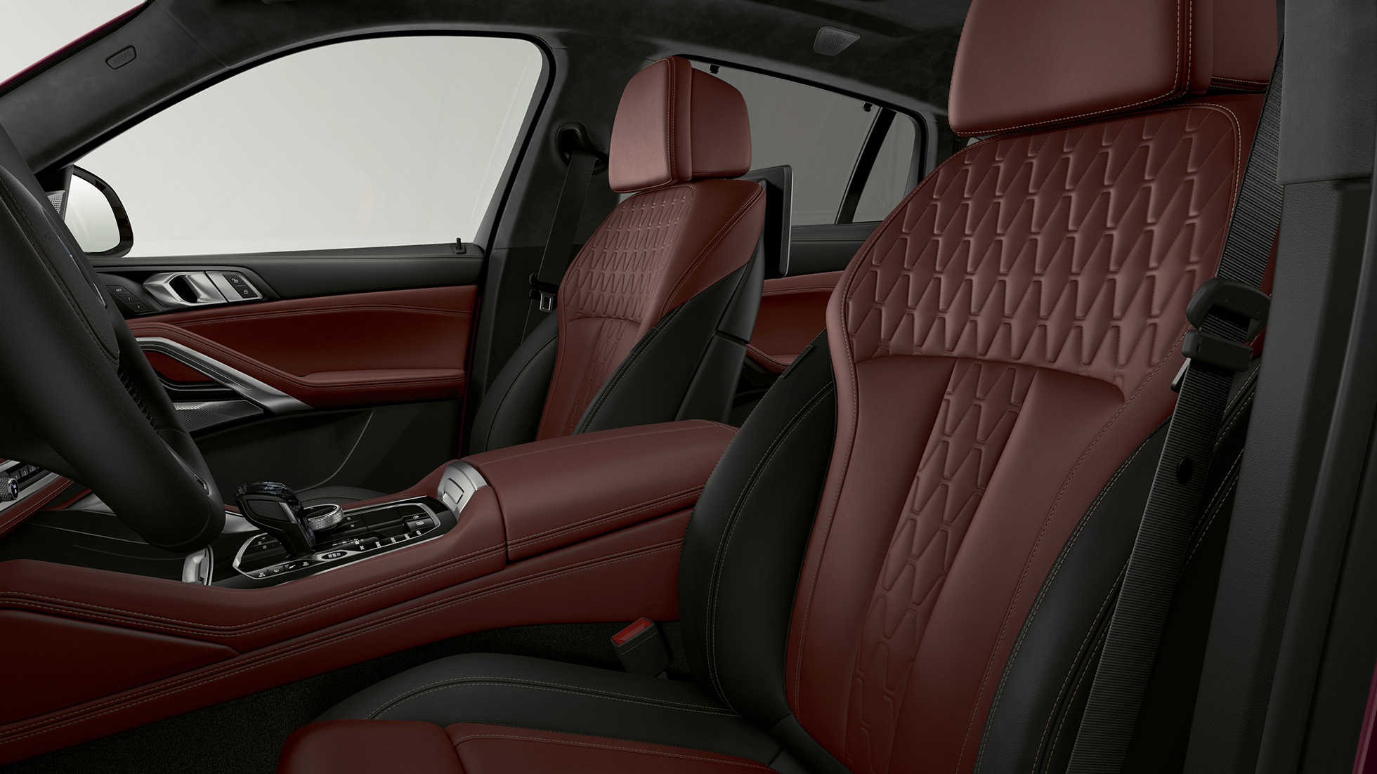 BMW X6 mit BMW Individual, Polsterung. BMW X6 Interieur mit BMW Individual mit Fokus auf Polsterung