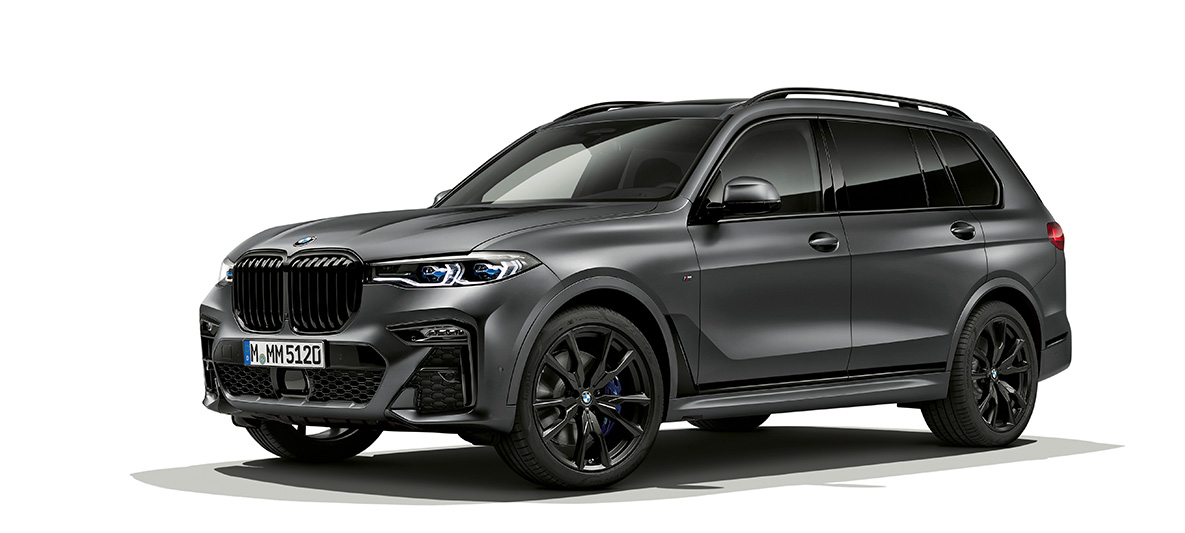 BMW Dark Shadow Edition Dreiviertel-Frontansicht BMW X7 G07 Dark Shadow Edition Dreiviertel-Frontansicht