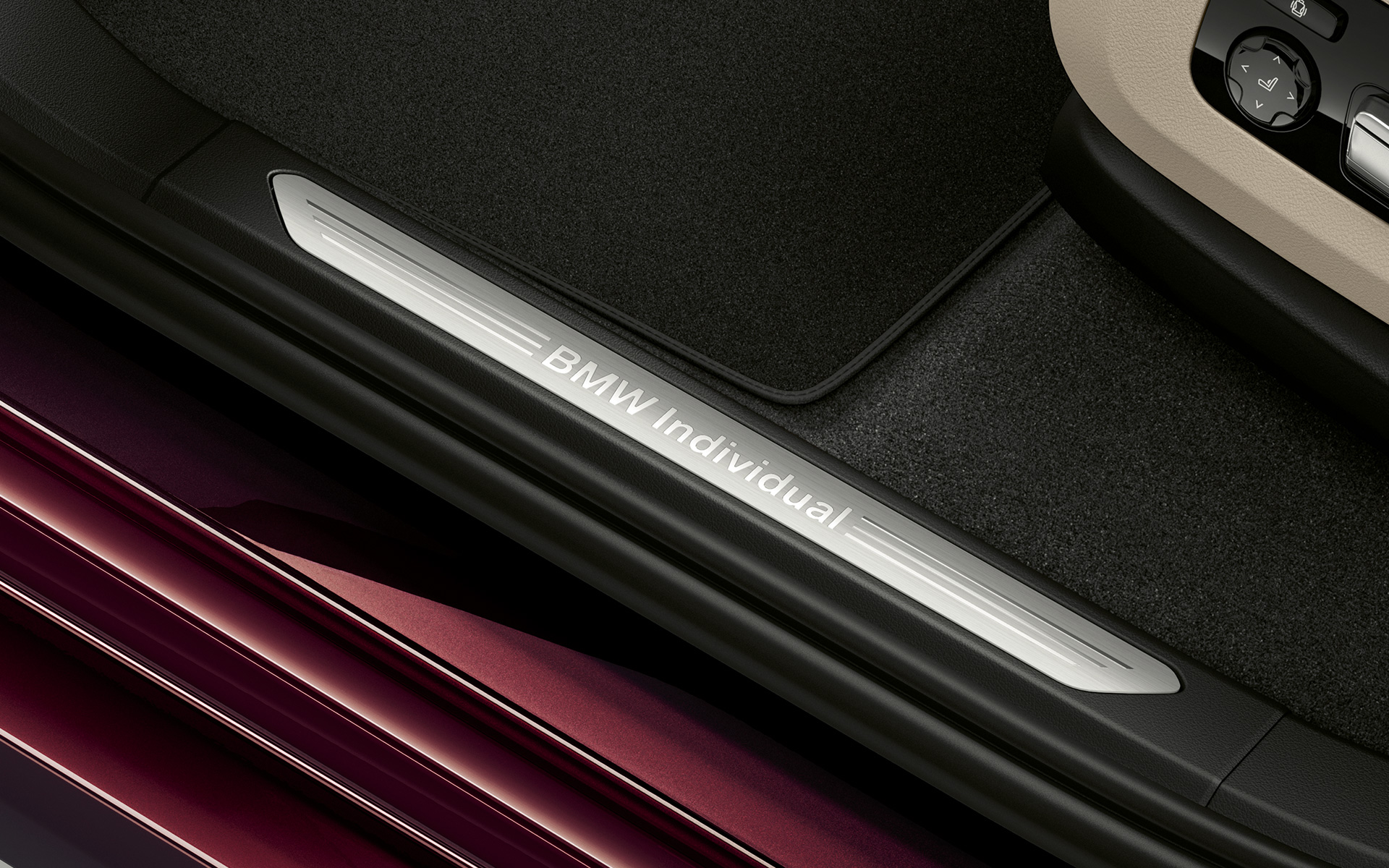 BMW X7 Individual G07 2019 Ametrin metallic beleuchtete Einstiegsleisten mit BMW Individual Schriftzug BMW X7 Individual xDrive40i G07 2018 Ametrin metallic beleuchtete Einstiegsleisten mit BMW Individual Schriftzug