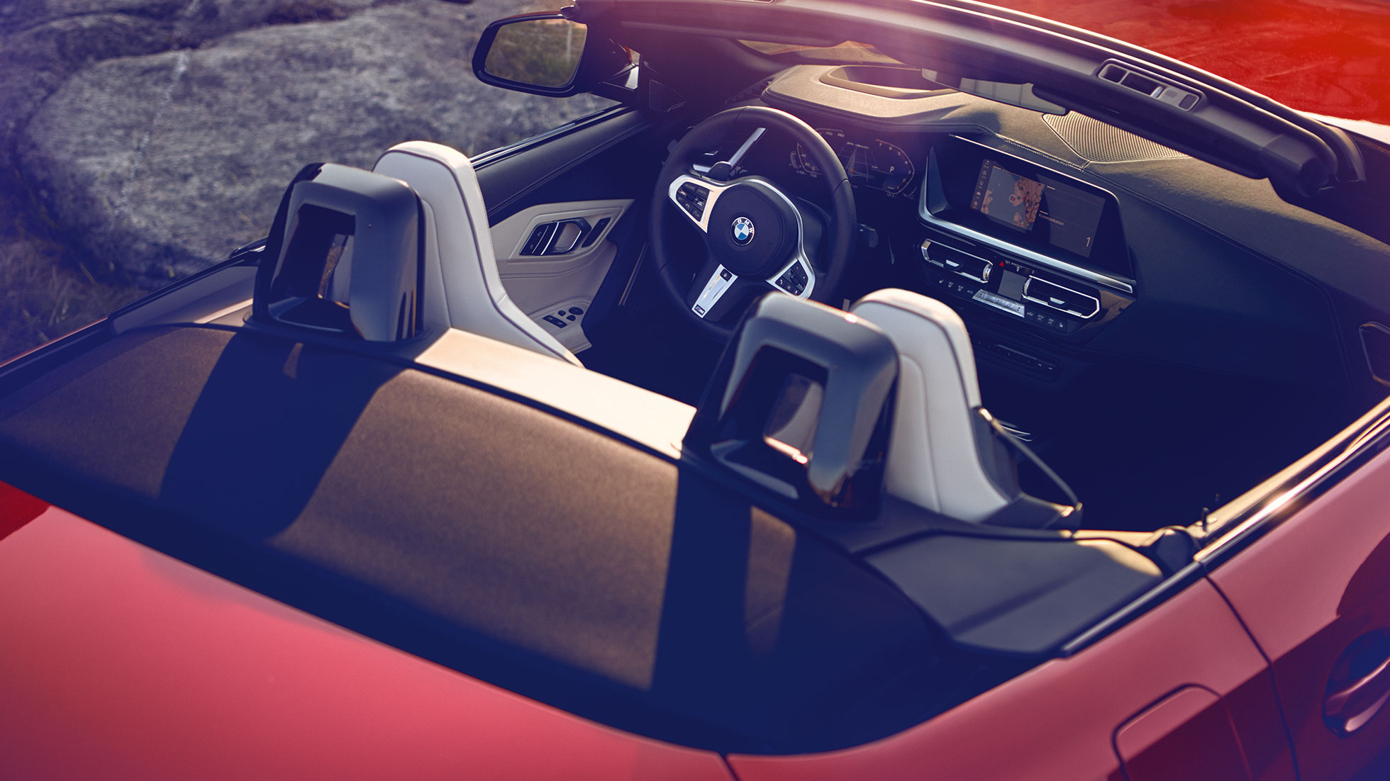 BMW Z4 Roadster Vordersitze Blick auf Vordersitze des BMW Z4 Roadster