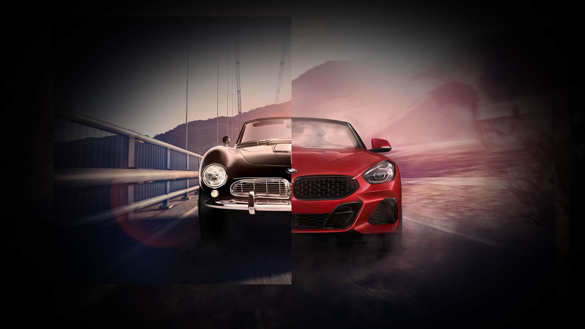 Schwarzer BMW 507 Frontschuß eines schwarzen BMW 507