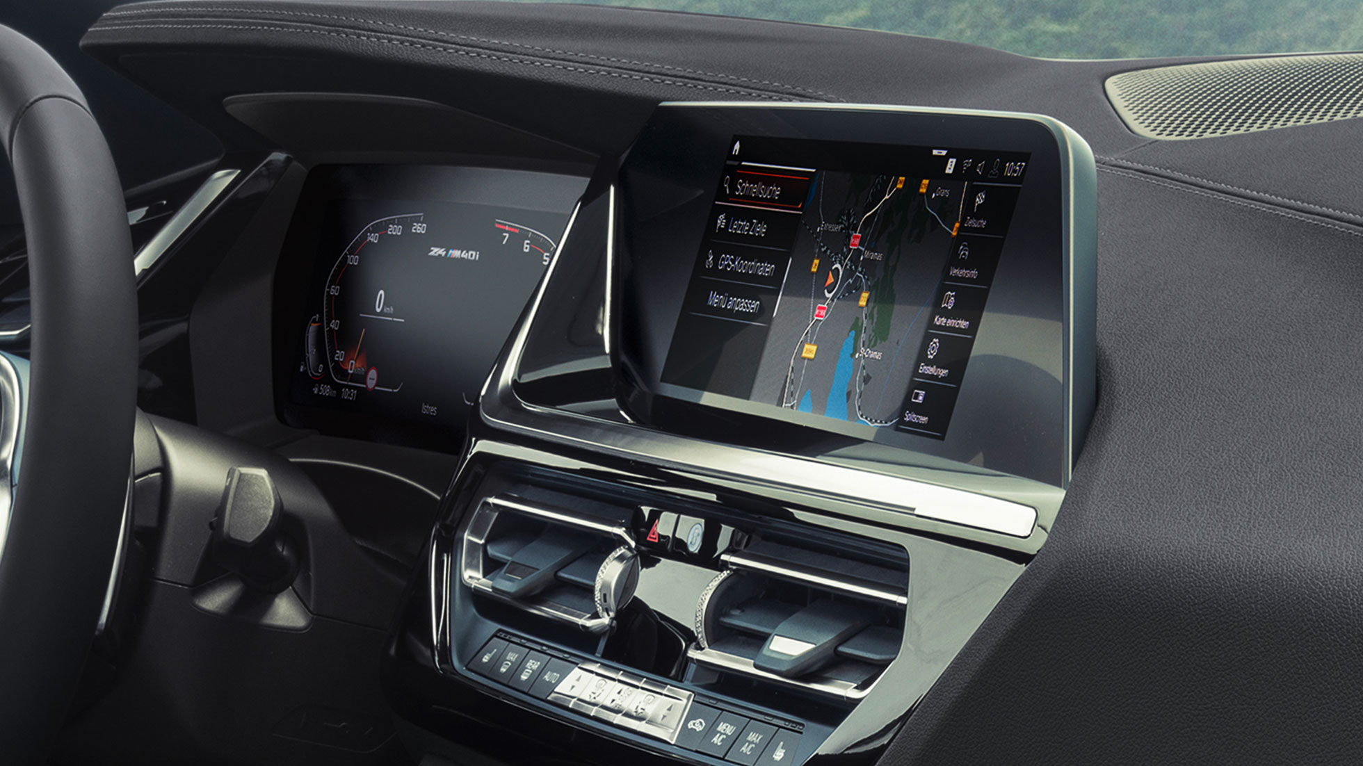 Intelligent Personal Assistant Intelligent Personal Assistant: Nahaufnahme des iDrive Displays