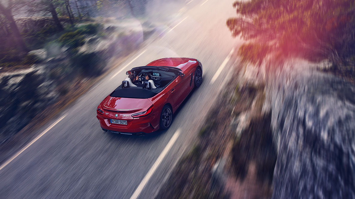 BMW Z4 Roadster rot - Ansicht von oben BMW Z4 Roadster rot - Ansicht von oben