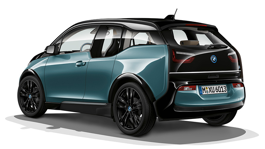 BMW i3 Studioaufnahme BMW i3 Studioaufnahme Dreiviertel-Heckansicht