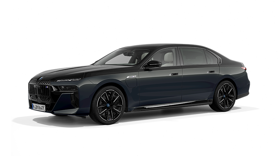BMW M760e xDrive G70 PHEV 3/4 Frontansicht stehend