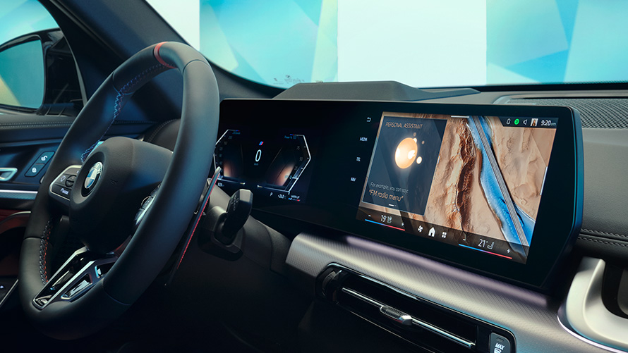 BMW Interieur mit Display BMW Interieur Cockpit mit Display