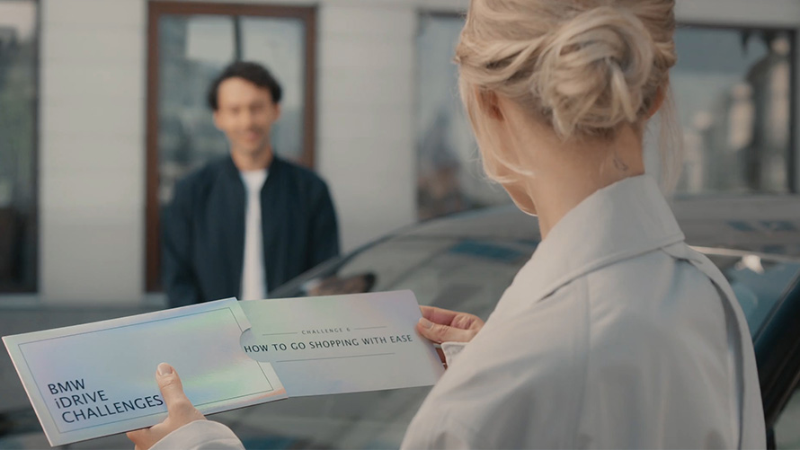 BMW iDrive Challenge Shopping BMW iDrive Challenge Shopping G70 Briefumschlag mit Aufgabe