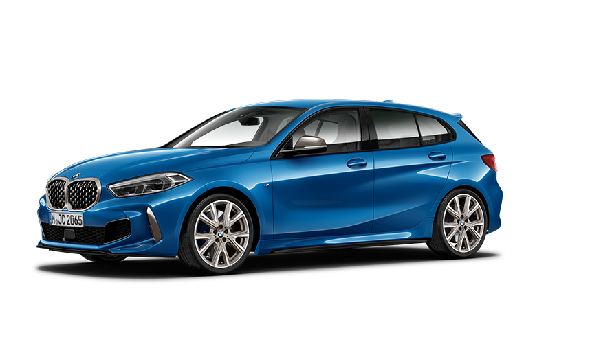 BMW M135i xDrive Dreiviertel-Seitenansicht stehend
