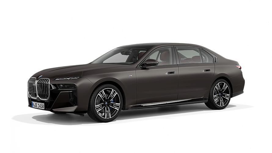 BMW 740d xDrive Limousine Dreiviertel-Seitenansicht stehend