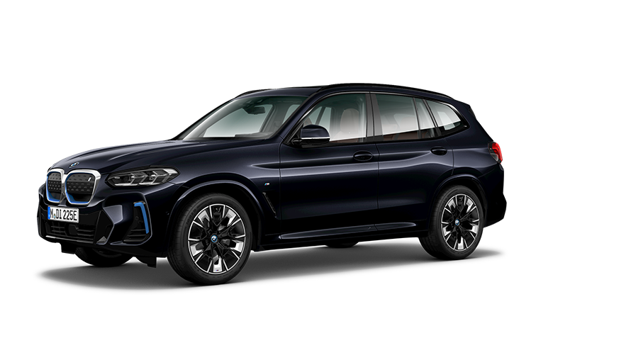 BMW iX3 Dreiviertel- Seitenansicht stehend