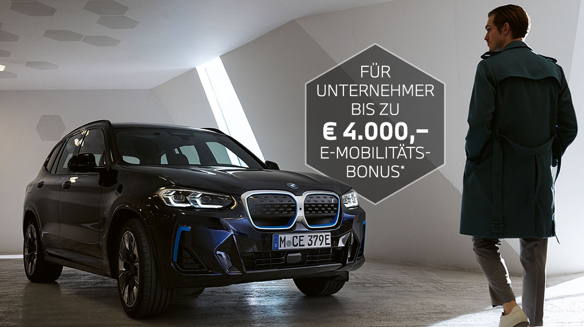 BMW iX3 mit E-Mobilitätsbonus BMW iX3 mit E-Mobilitätsbonus