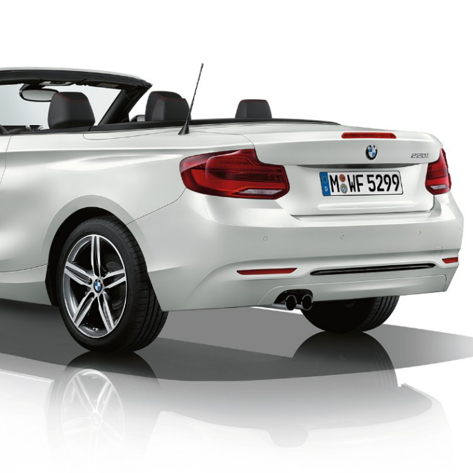 BMW 2er Cabrio, Modell Sport Line Dreiviertel Heckschuss BMW 2er Cabrio, Modell Sport Line Dreiviertel Heckschuss