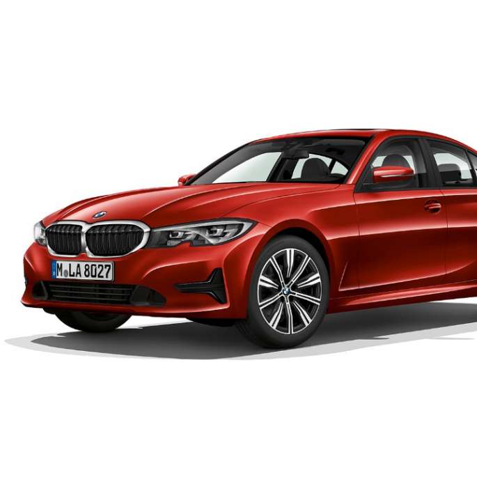 BMW 3er Limousine, Modell Advantage. Seitliche Standaufnahme der BMW 3er Limousine als Modell Advantage.