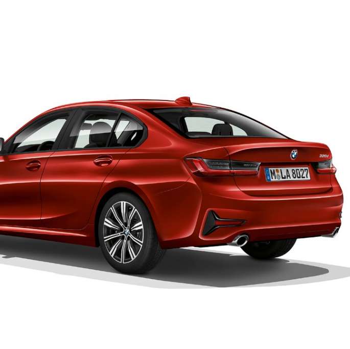 BMW 3er Limousine, Modell Advantage Heck. Dreiviertel-Heckschuss der BMW 3er Limousine mit der Ausstattung des Modells Advantage.